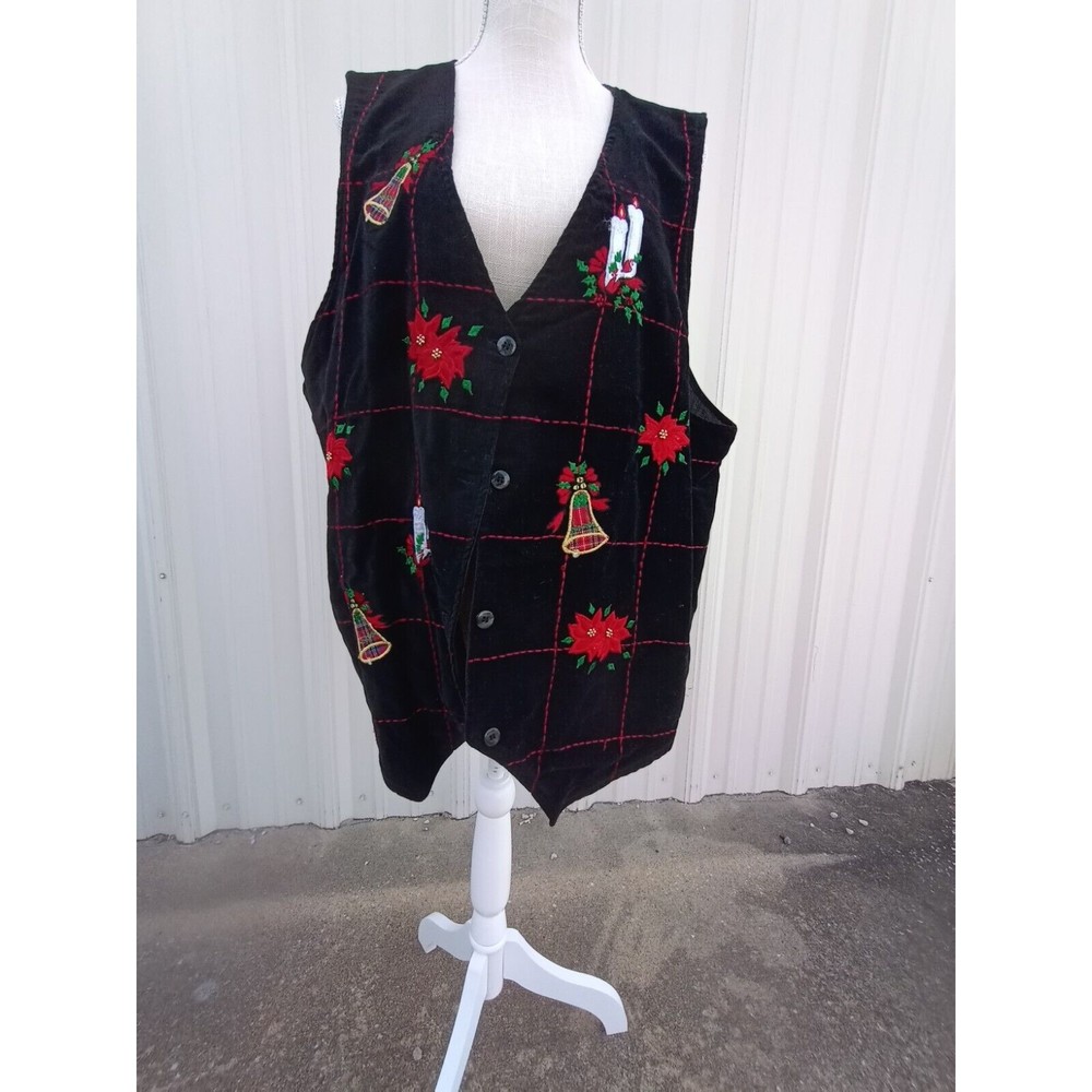 Christmas Vest Studio Collection Woman 20W Embroidered